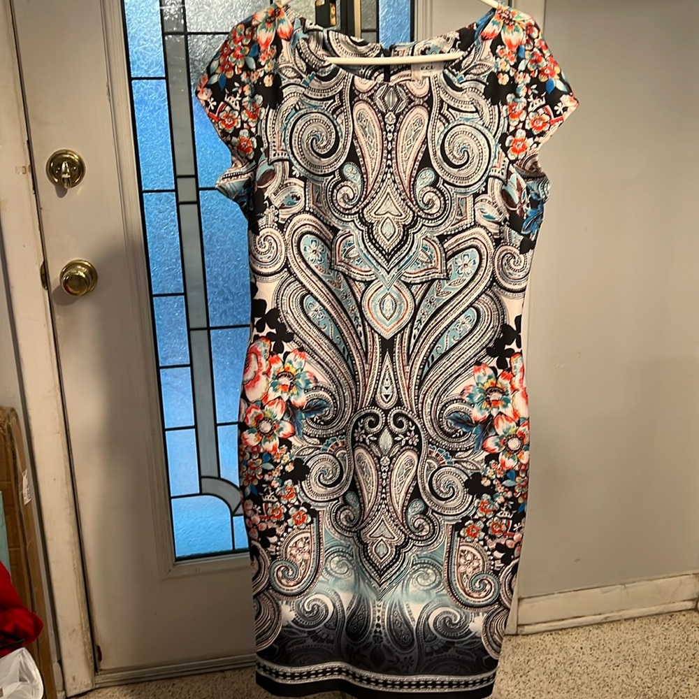 Multicolor print dress size 12